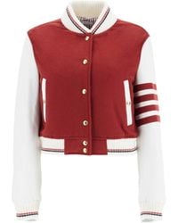 Thom Browne - Striped Buttoned Jacket - Lyst