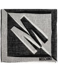Moschino - Logo Printed Scarf - Lyst