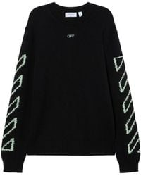 Off-White c/o Virgil Abloh - Diagonal Arrow Fuzzy Knitted Sweater - Lyst