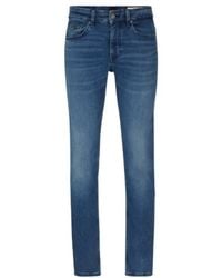 BOSS - Mid-Rise Tapered-Leg Jeans - Lyst