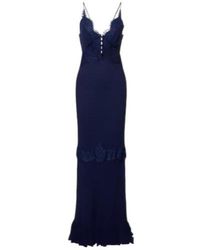 Self-Portrait - Lace-Trimmed Georgette Gown - Lyst