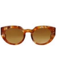 Chloé - Colored Round Plastic Frame Sunglasses - Lyst