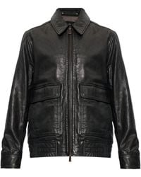 Paul Smith - Ps Paul Smith Vintage-Style Leather Jacket - Lyst