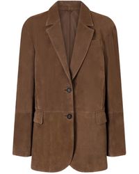 Brunello Cucinelli - Suede Blazer - Lyst