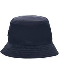 Prada - Logo Plaque Bucket Hat - Lyst