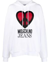 Moschino - Graphic-Print Jersey Hoodie - Lyst