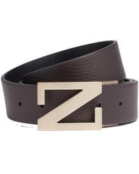 ZEGNA - Logo-Engraved Reversible Buckled Belt - Lyst