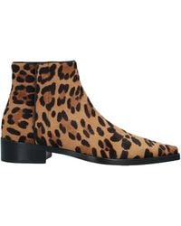 Dolce & Gabbana - Leopard-Print Ankle Boots - Lyst