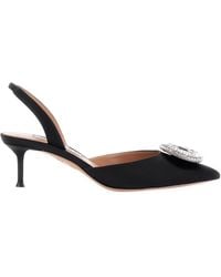 Aquazzura - Crystal Hoop Slingback Pumps - Lyst
