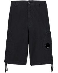 C.P. Company - Logo-Patch Cotton Shorts - Lyst