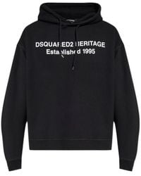 DSquared² - Relax Fit Heritage Drawstring Hoodie - Lyst