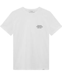 Les Deux - T-Shirt With Round Neck And Short Sleeves - Lyst