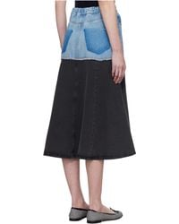 Sea - Elle Denim Midi Skirt - Lyst