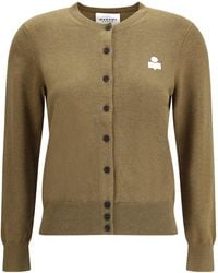Isabel Marant - Isabel Marant Étoile Logo-Embroidered Knitted Cardigan - Lyst