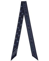 Longchamp - French Bandana Printed Silk Neck Scarf - Lyst