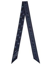 Longchamp - French Bandana Printed Silk Neck Scarf - Lyst