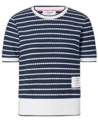 Thom Browne - Striped T-Shirt - Lyst
