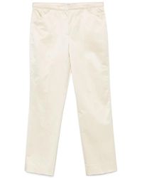 TOTEME - Totême Pressed Crease Cropped Trousers - Lyst