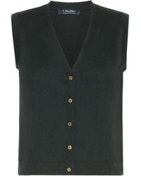 Max Mara - V-Neck Button-Up Vest - Lyst
