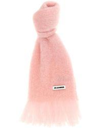 Jil Sander - Brushed Logo Patch Scarf - Lyst