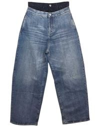 The Attico - The High-Rise Embellished Wide-Leg Jeans - Lyst