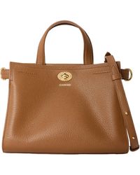 Burberry - Genuine Leather Top-Handle Tote Bag - Lyst