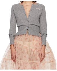 Simone Rocha - Embellished Relaxed Cardigan - Lyst