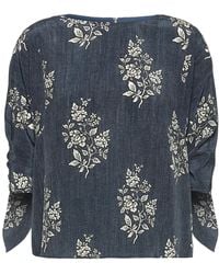 Weekend by Maxmara - Printed Silk Crepe De Chine Blouse - Lyst