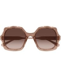 Chloé - Chloé Eyewear Oversized Square-Frame Sunglasses - Lyst