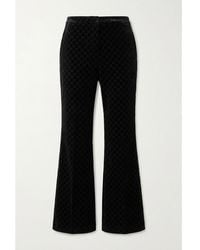Gucci - Gg Stretch Devoré Velvet Pants - Lyst