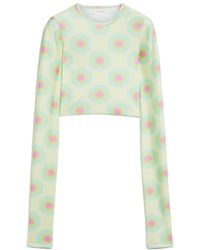 Sportmax - All-Over Patterned Long-Sleeved Top - Lyst
