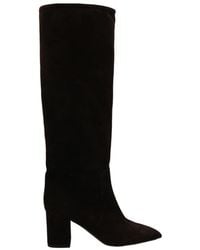 Paris Texas - Anja Suede Pointed-Toe Boots - Lyst