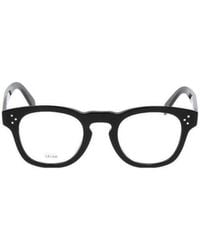 Celine - Polished-Effect Round-Frame Glasses - Lyst