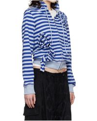 OPEN YY Appliqué Zipup Sweatshirt in Black | Lyst