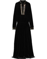 Dodo Bar Or - Velvet Maxi Dress With Stud Embellishments - Lyst