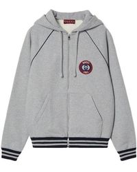 Gucci - Cotton Full Zip Sweatshirt - Lyst