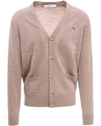 Maison Kitsuné - Fox-Patch Wool Cardigan - Lyst