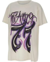 The Attico - The Oversized Graphic Logo T-Shirt - Lyst