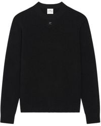 Courreges - Logo-Embroidered Crew-Neck Sweater - Lyst