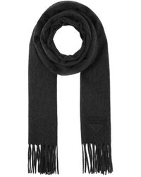 Prada - Triangle Logo Scarf - Lyst
