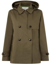 Herno - Hooded Short Trench Coat - Lyst