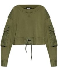 DSquared² - Boat Neck Distressed Cargo Sweatshirt - Lyst