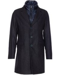 Herno - Single Breasted High-Neck Coat - Lyst
