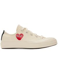 COMME DES GARÇONS PLAY - Comme Des Garçons Play X Converse Chuck 70 Cdg Ox Heart-Shaped Low-Cut Skate Shoes - Lyst