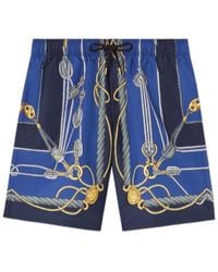 Versace - Nautical-Printed Drawstring Swim Shorts - Lyst