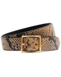 Nili Lotan - Gabriele Snake-Print Leather Belt - Lyst