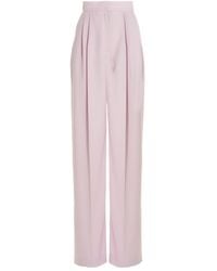 McQueen - Pleat Detailed Wide Leg Pants - Lyst