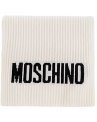 Moschino - Ribbed Logo Scarf - Lyst