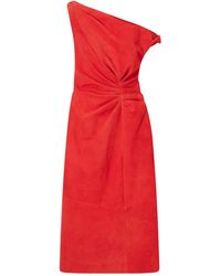 Proenza Schouler - Kaelin Suede Midi Dress - Lyst