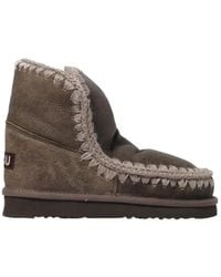 Mou - Stitched Trim Slip-On Ankle Boots - Lyst